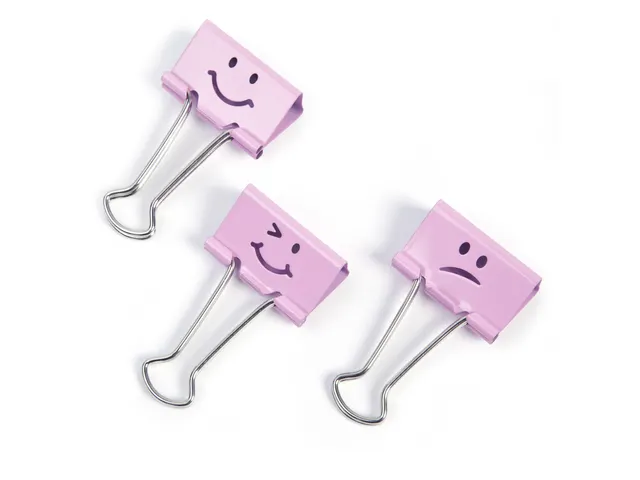 Omslagklem Lichtroze Emoji 19Mm 20 Stuks
