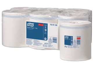 Poetsrol Tork M2 Centerfeed 120155 1-laags 20cmx300m 6 Rollen wit - 2