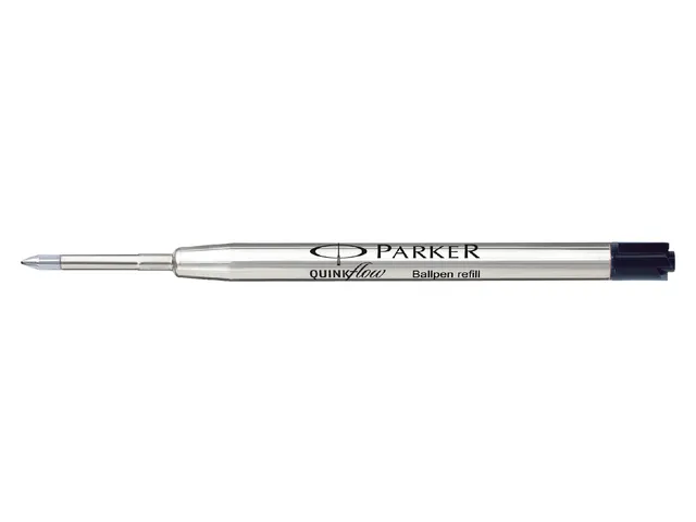 Balpenvulling Parker Quinkflow fijn zwart blister à 1 stuk