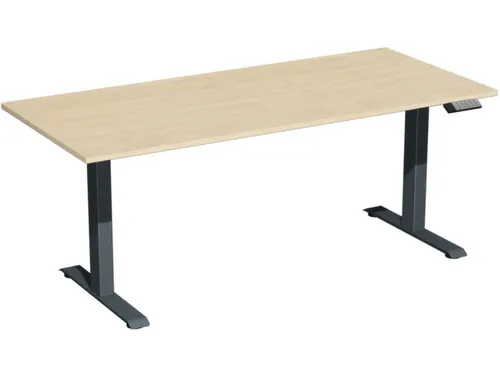 Elektrisch ihv bureau,HxBxD 630-1280x1800x800mm,blad esdoorn