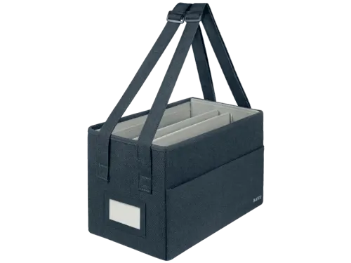 Leitz Hot Desking Stoffen opbergtas Fluweel Grijs 35,5x21x20cm