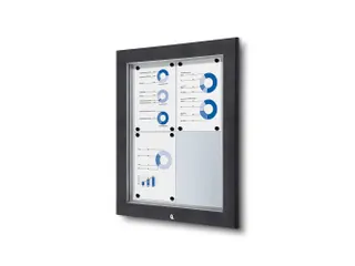 Vergrendelbaar vitrine mededelingenbord Outdoor 4xA4 Antraciet