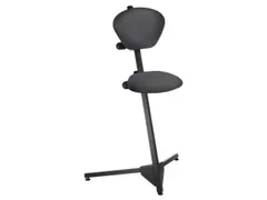 Stahulp Staalbuis Beklede Zitting Onderstel Zwart Textiel Beige/Bruin