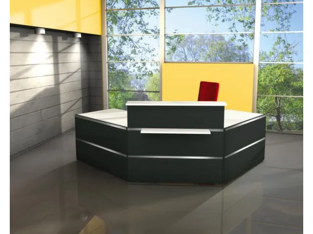 Balie Compleet 2500x2500mm Met 2 Hoeken Tassenplank Front Antraciet