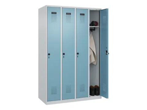 locker,HxBxD 1850x1200x500mm,4vak,vak B 300mm,draaigrendel