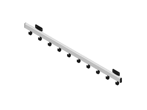 Pro-line Wandgarderobe 10 Haken zwart grijs