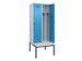 locker met bank,voor scheiding van kleding,HxBxD 2120x800x815mm,2vak