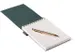 Bloc-notes spirale avec stylo Emerald ligné 15x22cm
