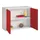 Hangkast 600x800x300mm 1 Verstelbaar Legbord Ral 7035 Front Ral 3000