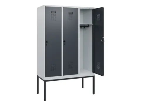 schoollocker,HxBxD 1950x1200x500mm,3vak,vak B 400mm,draaigrendel