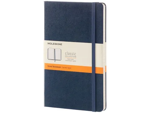 Notitieboek Moleskine large 130X210mm lijn hard cover sapphire blue