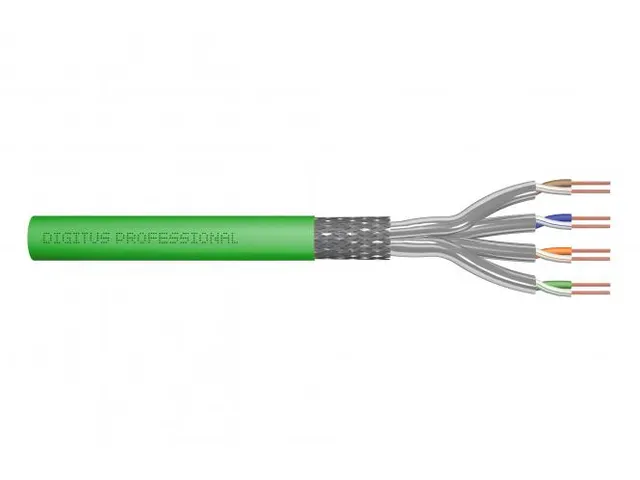 CAT 8.2 S-FTP installatiekabel 2000 MHz AWG 22/1 100m simplex groen