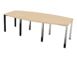 vergadertafel,HxBxD 740x2400x1200mm,vatvormig,NE-esdoorn