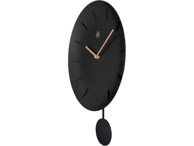 Wandklok nXt Bowl Ø 30cm zwart streepaanduiding