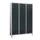 lockerkast,HxBxD 1850x1200x500mm,3vak,RAL7035,front RAL5010