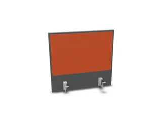 opzetpaneel bureau aanbouw achter MS-donkergrijs BN3012-oranje 600mm - 1