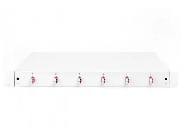LWL-lasdoos 1U uitgerust 6x LC DX OM4 inclusief lascassette