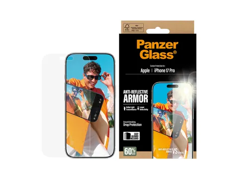 PanzerGlass Anti-Reflective Armor Screen Protector iPhone 17 Pro w.