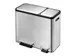 EcoCasa pedaalemmer 30 Liter +15 liter Mat RVS EKO
