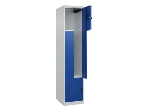 Z-garderobekast,HxBxD 1850x400x500mm,vak B 200/400mm,draaigrendel