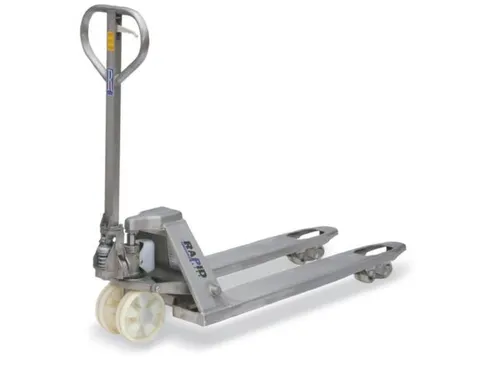 Palletwagen Rvs 2.5t Zwenk-/vorkwielen Nylon Dubbel Vorklengte 1150mm