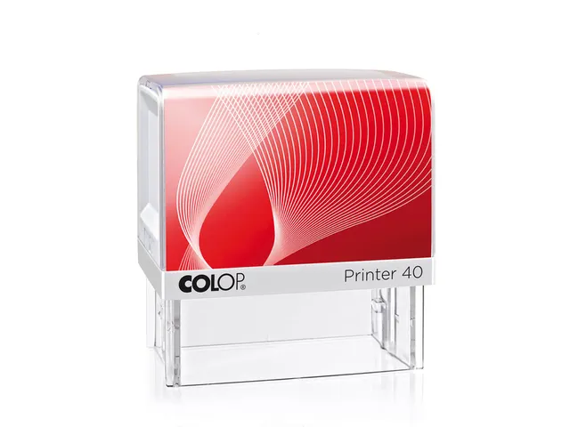 Tekststempel Colop Printer 40 +bon 6regels 59x23mm Blauw