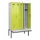 locker met bank,voor scheiding van kleding,HxBxD 2120x1200x815mm,4vak