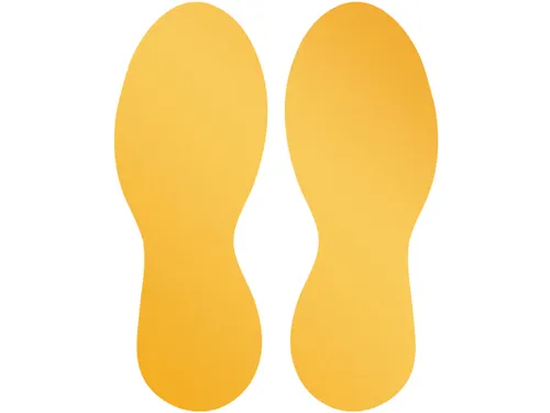 Verwijderbare vloersticker voetvorm
