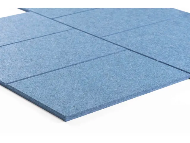 Carreau acoustique PET-Feutre Parallélogramme Bleu 30x25cm 22pcs