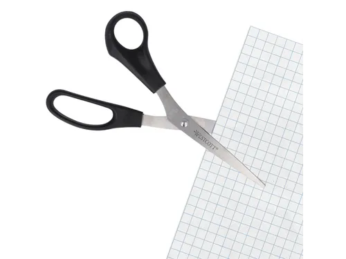 Kantoorschaar Westcott 210mm met kunststof grip linkshandig rvs