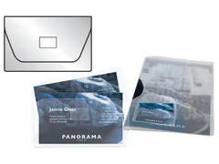 Visitekaarttas Djois 105x60mm zelfklevend met sluiting transparant 10