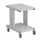 bijzettafel,HxBxD 650-900x500x700mm,blad grijs,RAL7035,2legborden