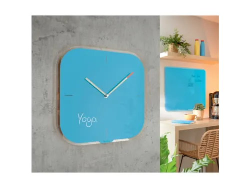 Wandklok Leitz Cosy blauw glas