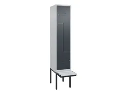 Z-garderobekast,HxBxD 2120x400x815mm,2vak,vak B 400mm,cil.-slot