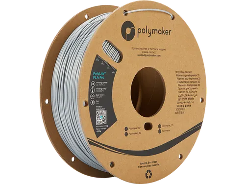 PLA PRO 1,75mm Grijs/Zilver 1kg PolyLite 3D Filament