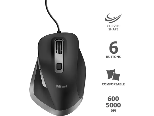 Fyda Comfort muis, zwart