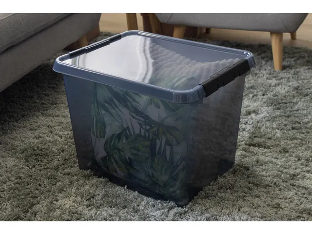 Comfort Line opbergbox 52L transparant grijs - 50x40x38cm