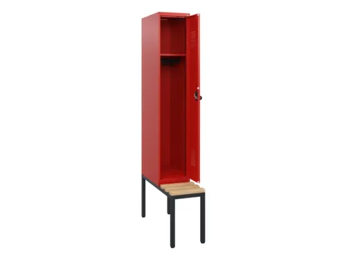 locker met bank,HxBxD 1950x300x815mm,1vak,vak B 300mm,draaigrendel