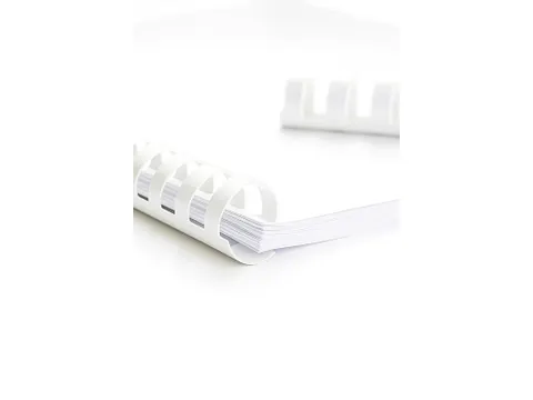 Plastic Bindrug 21 Rings Wit 8mm Doos 100 stuks