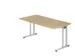 table de bureau,HxlxP 740x1600x800mm,panneau chêne,pied en C RAL9006