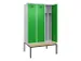 armoire vestiaire avec banc noir et blanc,HxlxP 2120x1200x815mm