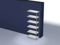 magazijnstelling,aanbouwveld,HxBxD 2500x1000x500mm,vaklast 200kg