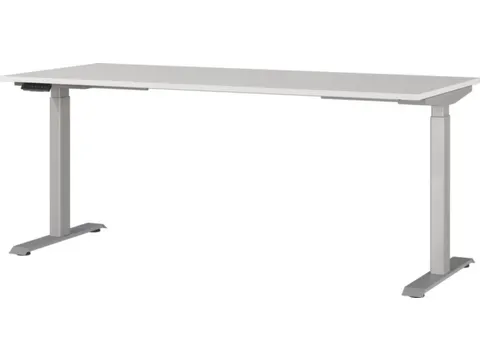 Elektrisch ihv bureau,HxBxD 720-1200x1800x800mm,blad lichtgrijs