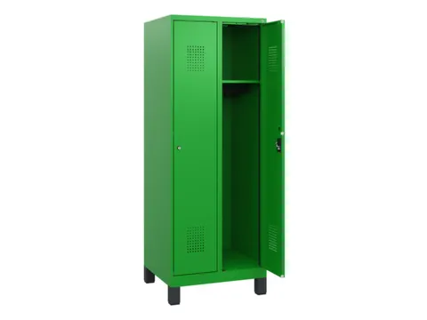 schoollocker,HxBxD 1630x600x500mm,2vak,vak B 300mm,cil.-slot,voeten