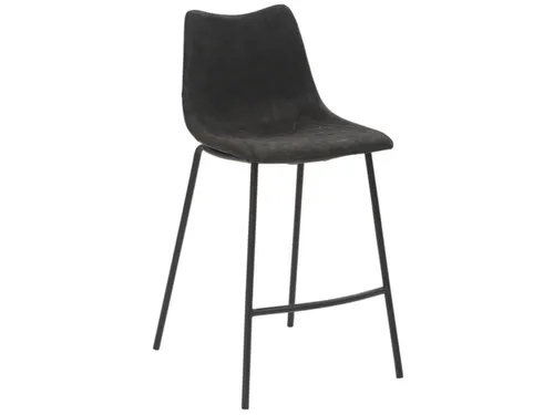 Barkruk mySOLO 4-poten Zwart met Zitting kunstleder Vintage Zwart