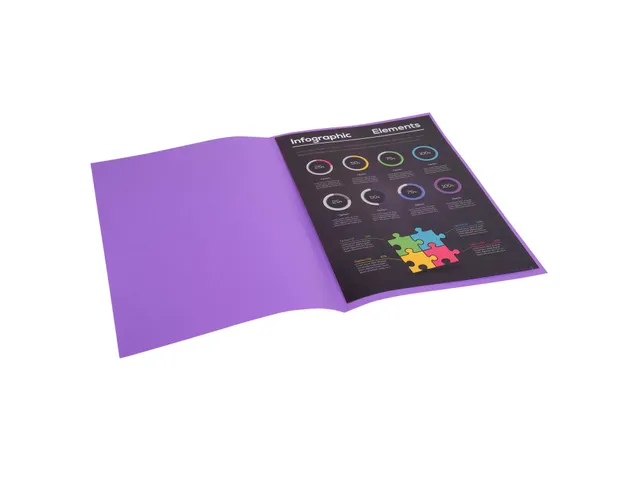Pak van 30 inlegmappen ROCK''S 80 22x31cm Paars