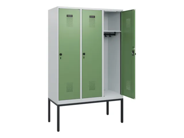 schoollocker,HxBxD 1950x1200x500mm,3vak,vak B 400mm,draaigrendel