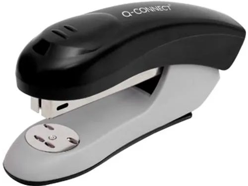 Q-connect Nietmachine Plastic Half Strip 20vel Zwart