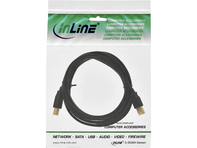 Kabel inLine verlengkabel USB-A 2.0 M/V 1.8 meter zwart