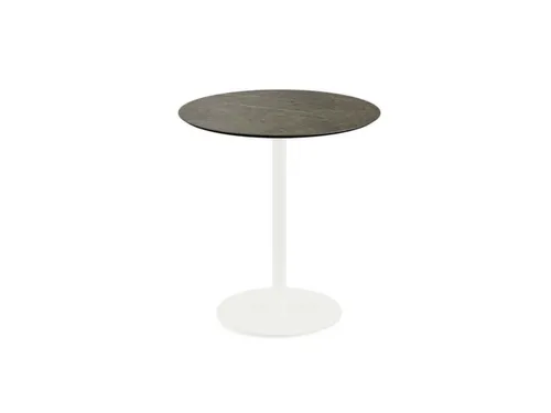 bistrotafel,HxØ 730x700mm,rond,schotelvoet wit